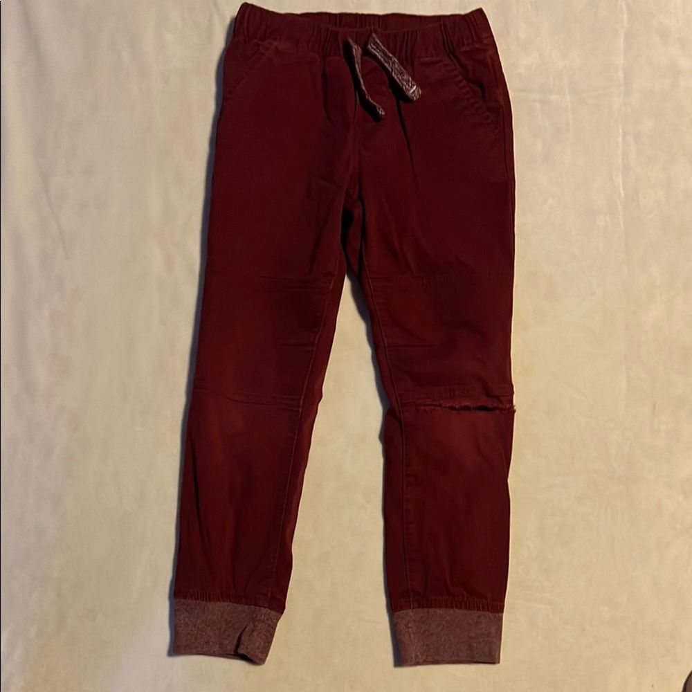 Cat & Jack Red Joggers with Elastic Waistband
